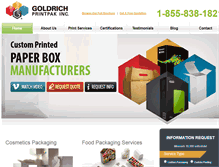 Tablet Screenshot of goldpak.com